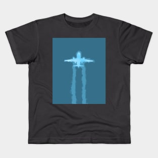 Airplane digital art Kids T-Shirt